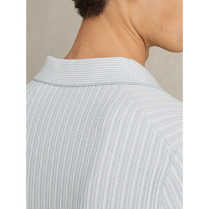 REISS LANCASTER Open Collar Textured Polo Shirt